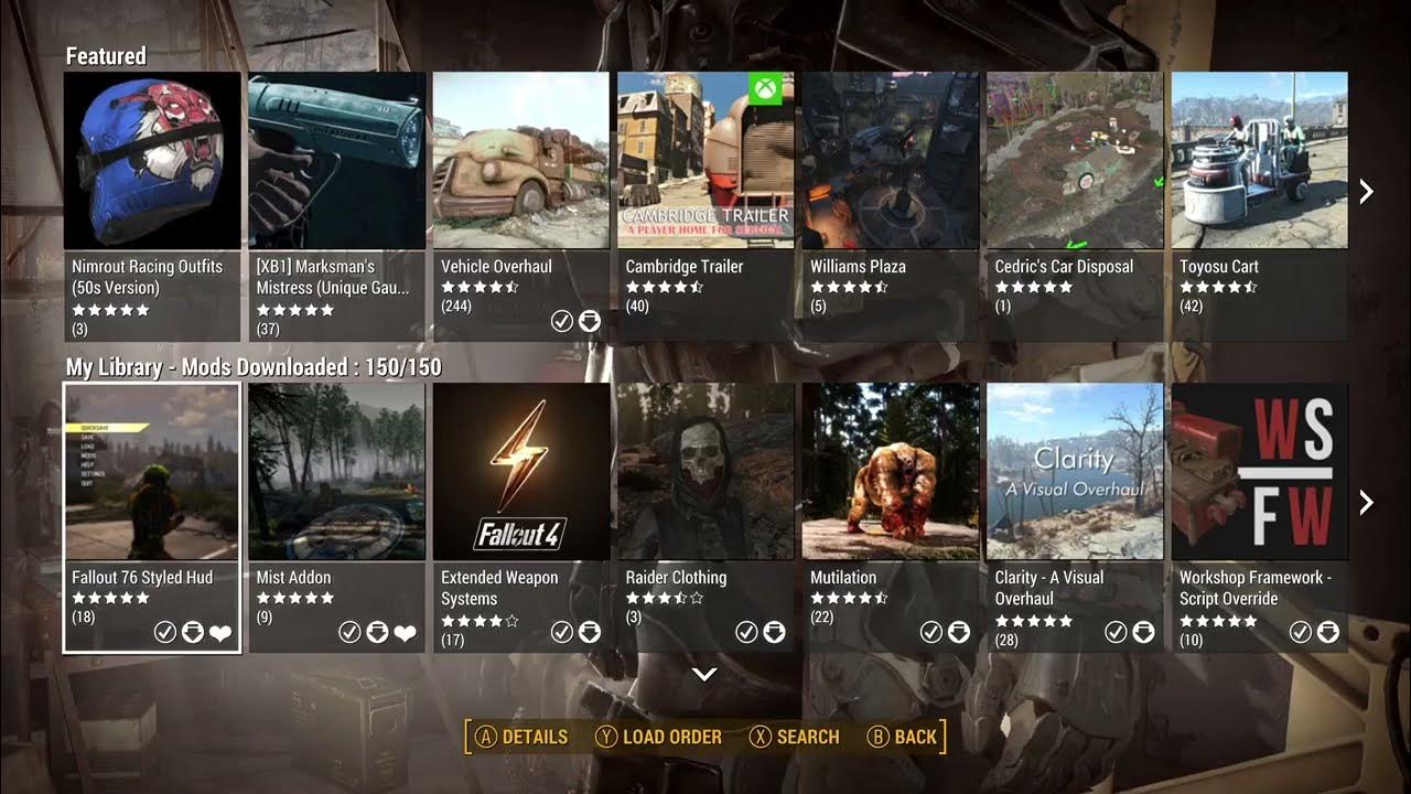 fallout 4 HUD76 xbox series x mod with borderlands preset very good