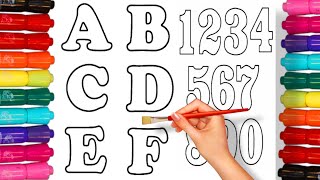 ABC alphabets | 123 Counting numbers | Learn about alphabets ? and counting| Colouring ??✨ craft