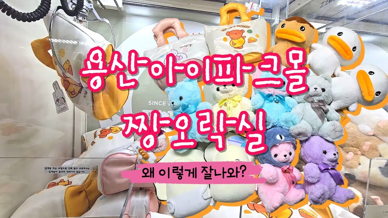 인형뽑기브이로그 용산아이파크몰 짱오락실 탐방 집게힘이 이렇게 좋다고? 이 구역 뽑기왕은 나야 나 짱오락실 인형뽑기 꿀팁