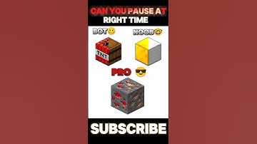 CAN YOU PAUSE AT RIGHT TIME🤓 #trending #viral #minecraft #puzzle #quiz #shorts #short