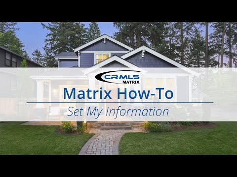 [Matrix How-To] Set My Information in Matrix