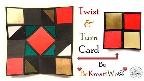 Twist & Turn Fold Card Tutorial | Winter Explosion Box Card | Square Fold Card || BeKreatiWe :)