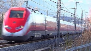 Treni Alta Velocità in transito a 300 km/h • GIORNO e NOTTE • AV Roma-Napoli • Ceccano (Frosinone)