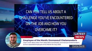 July 2023 Employee of the Month: Emmanouil Chalamandaris by Data-Tech 18 views 9 months ago 1 minute, 36 seconds