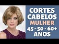 CORTES DE CABELO MULHER +50-60-90 ANOS - CORTES DE CABELO CURTO OUTONO INVERNO PENTEADO - MODA MODA