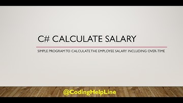#CSharp #Employee #Salary #Window Form App #4k