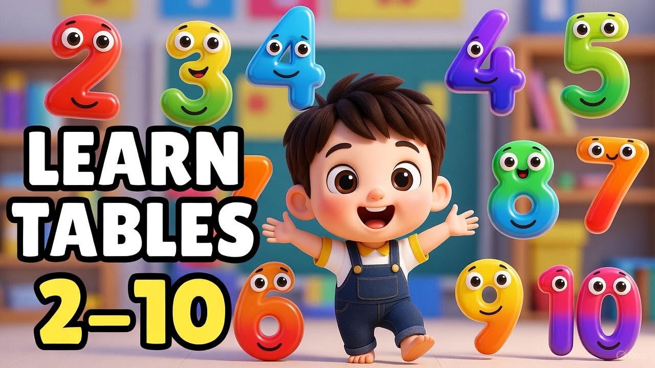 📚🎵 Изучаем таблицу умножения от 2 до 10 в рифмованной форме | Веселые песенки об умножении для де...
