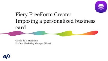 Fiery FreeForm Create: Imposing a personalized business card