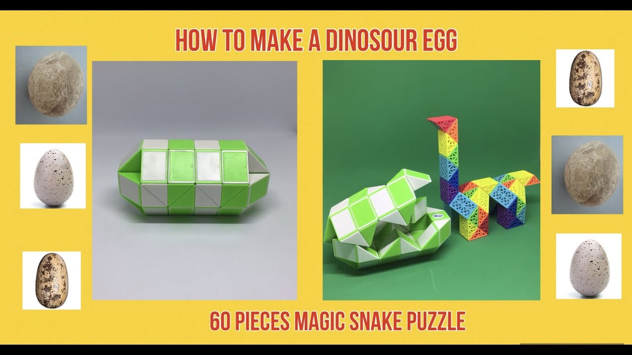 Как сделать яйцо динозавра — головоломка «Волшебная змея» из 60 деталей