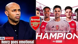 THIERRY HENRY BREAKS DOWN IN TEARS AFTER ARSENAL WIN PREMIER LEAGUE "CHAMPIONS LEAGUE IS A MUST WIN”