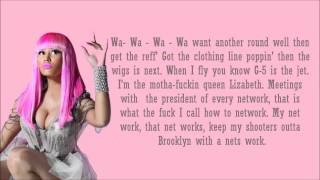 Video thumbnail of "Nicki Minaj - Up In Flames Lyrics"