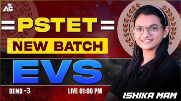 PSTET Exam Preparation 2025 New Batch EVS By Ishika Mam