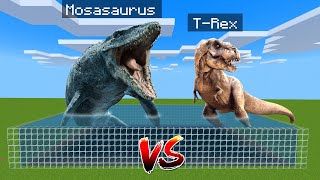 MCPE: T-Rex vs Mosasaurus