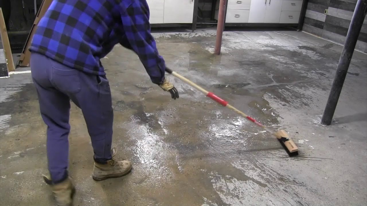 Concrete Floor Resurfacing Part 1 Sakrete Flow Coat Skim Coat