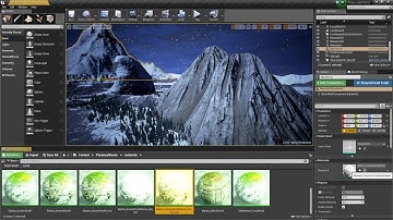 Winter a Project in Unreal Engine 4 part 3 mountains