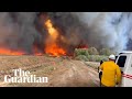 Uncontained wildfire burns hundreds of acres across rural Arizona