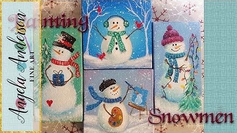 Easy Snowman Ornaments | Acrylic Painting Tutorial | Free Live Event