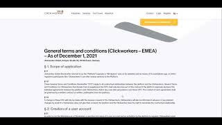 Clickworker Update. - General terms and conditions (Clickworkers – EMEA)– As of December 1, 2021.