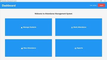 Attendance Management System in Python Tkinter + MySQL