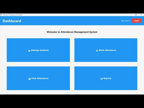 Attendance Management System in Python Tkinter MySQL