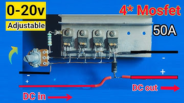 simple volt controller diy\how make adjustable voltage regulator using MOSFET\variable power supply