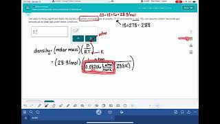 ALEKS: Interconverting molar mass and density || Both versions solved