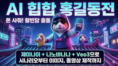 퓨전사극 "홍길동".#제미나이#나노바나나#Flow #Veo3