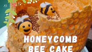 #Honeycomb bee cake#honey cake#honey bee cake at home#
