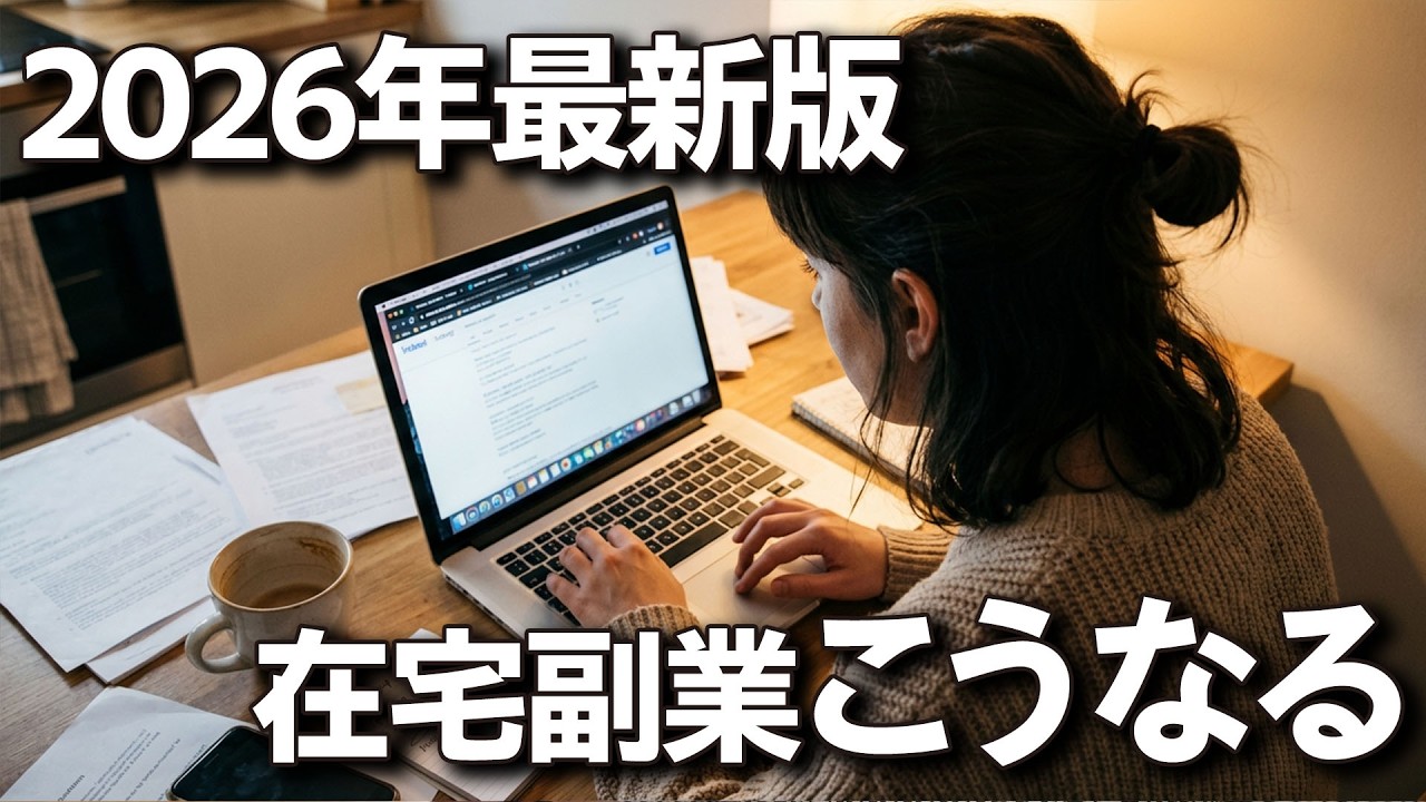 【2026年版】在宅副業の未来予想！〇〇な人は稼げなくなる「AIに仕事を奪われる人たちの末路」