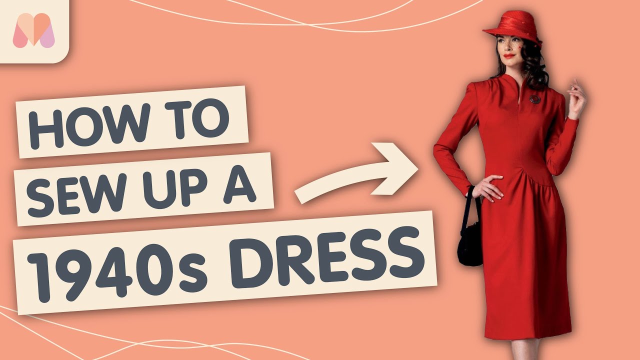 How to make Butterick 6374 | 1940s Vintage Dress Sew-along - YouTube