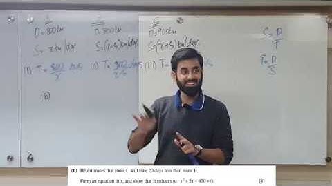 O level Math (GCSE/IGCSE) - Quadratic Equations Word problem Example question 2