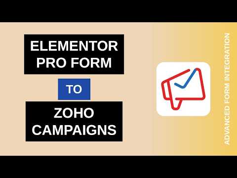 Elementor Pro Form to Zoho Campaigns Integration Tutorial | AFI