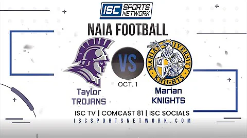 LIVE NAIA Football: Taylor Trojans at Marian Knigh...