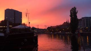 Sunset at Jannowitzbrücke in Berlin/Germany