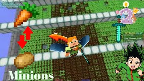 Making potato and carrot minion craftermc hypixel skyblock server in Minecraft [ep 02 ]