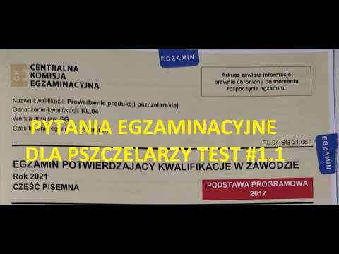 EGZAMIN DLA PSZCZELARZA # TEST1.1