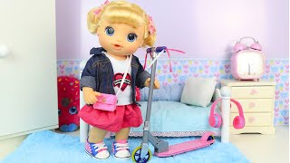 BABY ALIVE BEKA FOI ANDAR DE PATINETE