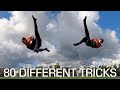 80 tricks in one session tricking