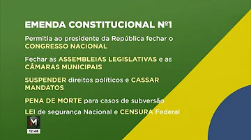 O que estabelecia a emenda constitucional de 1969?