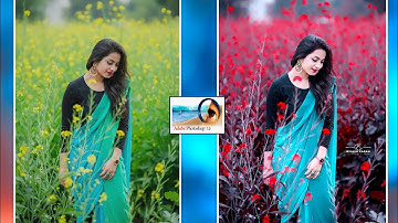 Moddy Red-Black Photo Background Colour Gradding in Photoshop 7.0