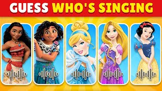 Guess Who's Singing 🎙️| Disney Song Quiz Challenge | Snow White, Moana, Elsa, Rapunzel, Mirabel