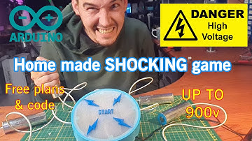 Home made Electric shock game, Arduino nano + High voltage flyback is lots of fun. 3d printed. diy
