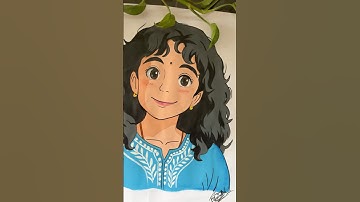 Drawing myself as a Studio ghibli character✨ #studioghibli #ghibli #shorts ￼