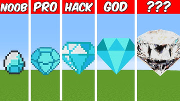DIAMOND Pixel Art Build in Minecraft ! Noob vs Pro vs Hacker vs God - Minecraft Animation