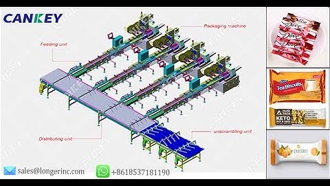 Horizontal Flow Wrapping Machine With Feeding Line / For Biscuit, Cookie, Bread, Brittle,etc