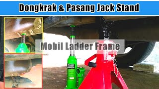 JACK STAND TAHANAN PENAHAN PENYANGGA GANJALAN DONGKRAK PENGANGKAT ANGKAT BODY BAN VELG MOBIL 3 TON DOUBLE LOCK WITH PIN PORTABLE KUAT HEAVY DUTY MURAH