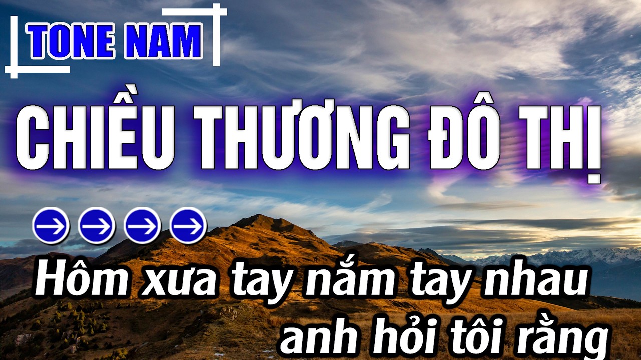 Chiều Thương Đô Thị Karaoke Tone Nam ( Bm ) Beat Mới | Karaoke Đăng Khôi