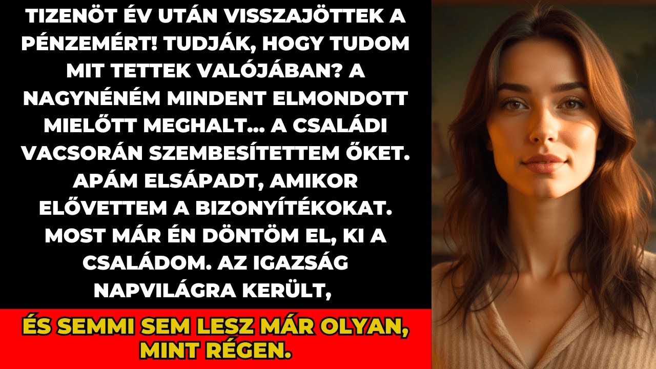 A gazdag nagynéném rámhagyott mindent. A szüleim, akik 15 éve elhagytak, hirtelen felbukkantak...