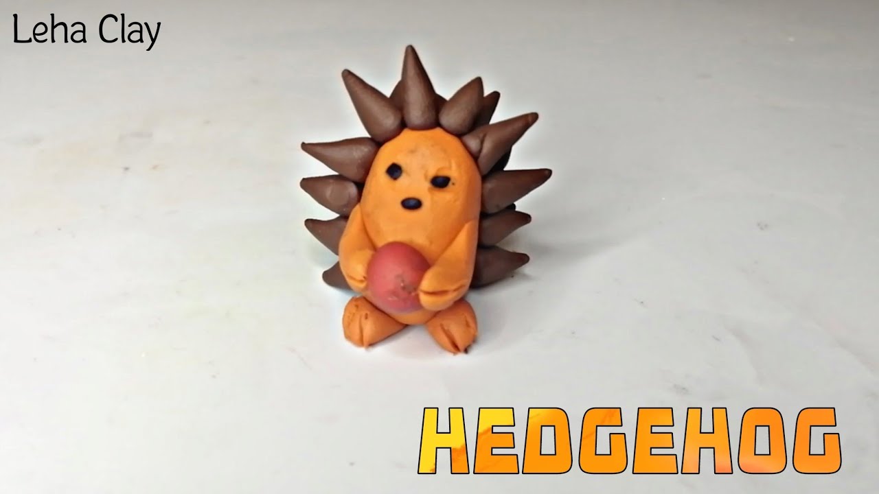 How to make Miniature HEDGEHOG - Easy Polymer Clay | Leha Clay
