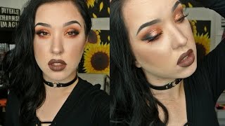 Full-On Fall Glam! | Orange Glittery Eyes Tutorial